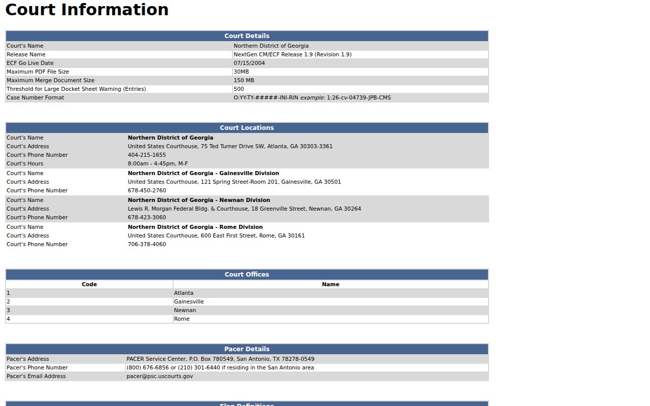 Jackson County case lookup separate Gainesville federal docket layer
