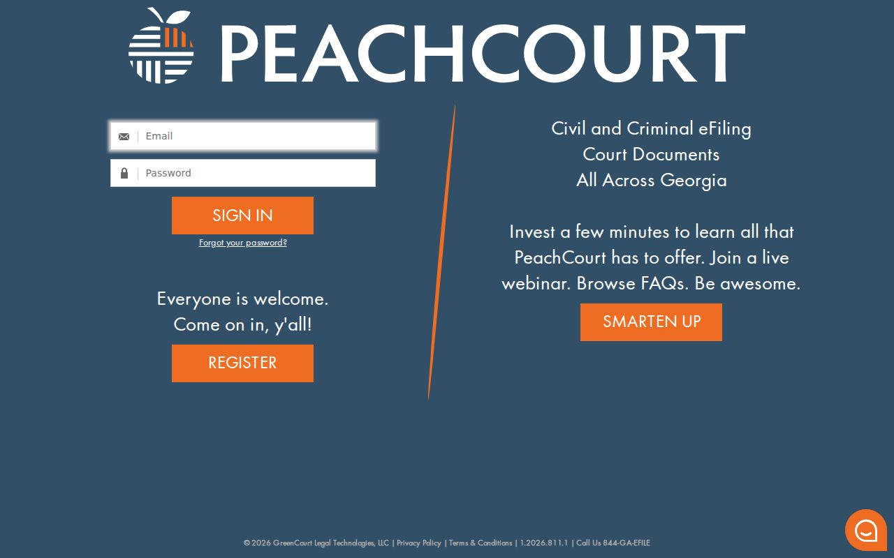 Jackson County case lookup PeachCourt sign-in gate