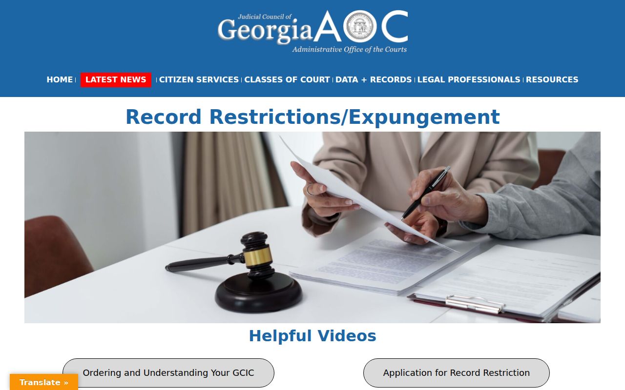 Jackson County criminal docket record restriction guidance
